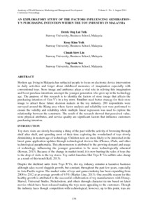 An exploratory study of the factors influencing Generation-Y's ...